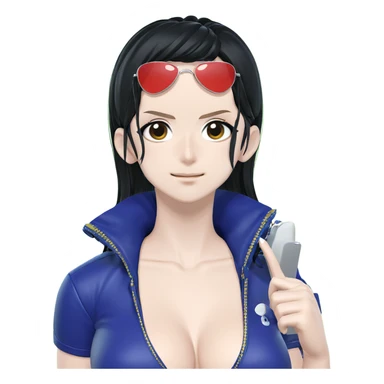 nico robin stylish summer vibe sticker