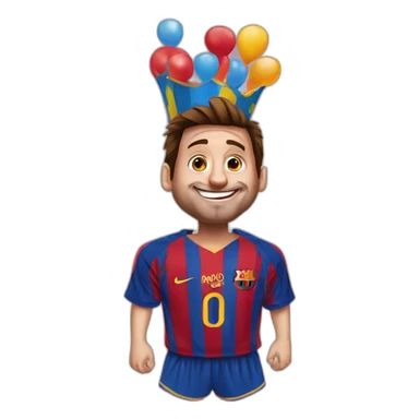 Messi en clown sticker