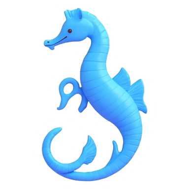 blue seahorse sticker