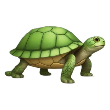 Un chat sur une tortue sticker