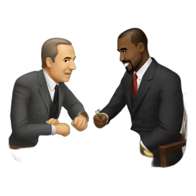 Kanye West and Atatürk chatting sticker