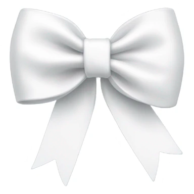 White preppy bow sticker