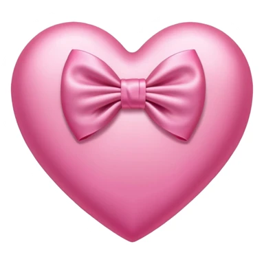 Heart with pink and a Cute bow sticker