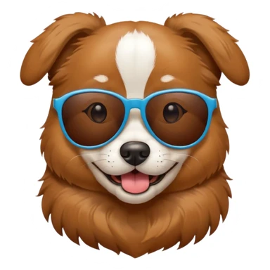 Dog with sunglasses sticker