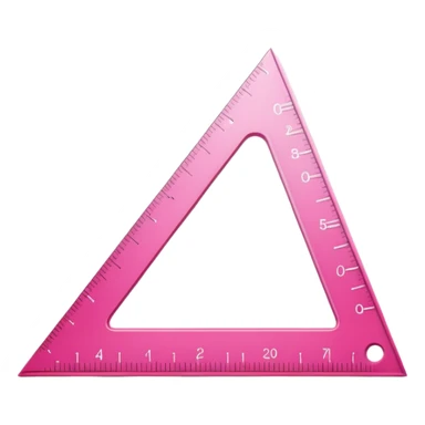 pink right triangle ruler sticker