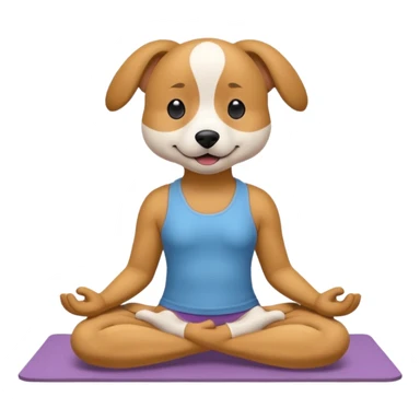 dog doing yoga sticker