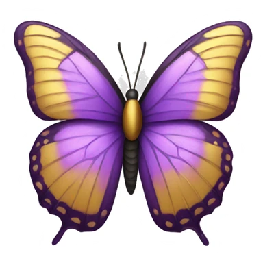 Purple and gold butterfly sticker