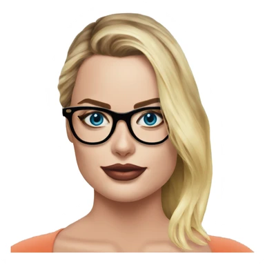 :Margot Robbie: glasses  sticker