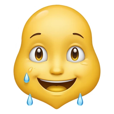 a smiling emoji but crying too sticker