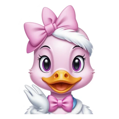 Daisy Duck from Disney winking sticker