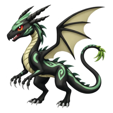 Meloetta-Venom-Scyther-Zekrom-Salandit-fusion, full body, tribal markings, full body sticker