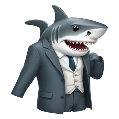 Shark with pant coat sticker