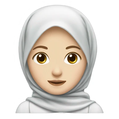 Cute white girl with hijab sticker
