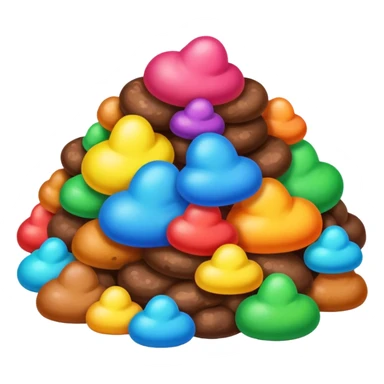 Rainbow poop  sticker
