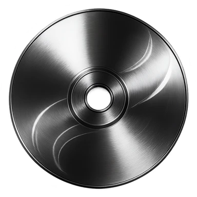 A minimalist CD disc with abstract pattern, glowing effect, blue color sticker