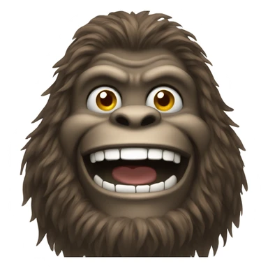 Sasquatch smiling sticker