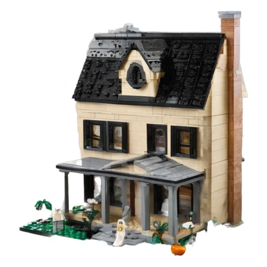 Lego Barbie’s and Darth’s very dusty and old disturbing disgusting ghostly haunted horror dream house mansion  sticker