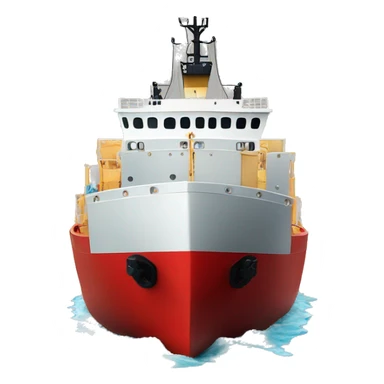 red cargo ship sticker