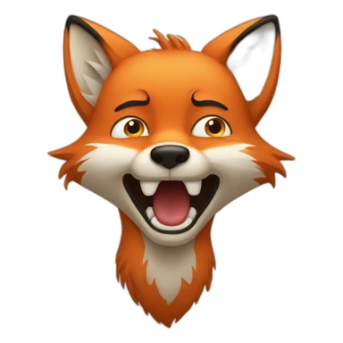 the fox is unhappy sticker