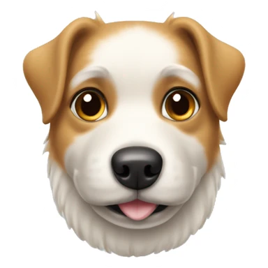 Braun- weißer Hund Zwergspitz  sticker