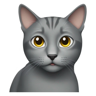 Grey cat gazing indoors sticker