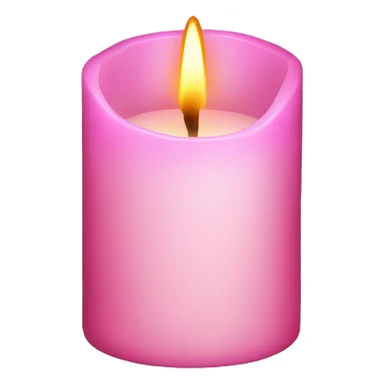 Pink candle sticker