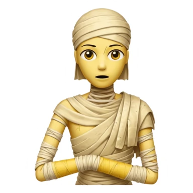 mummy Human figure wrapped in yellowed bandages, one arm stretched forward.
 sticker