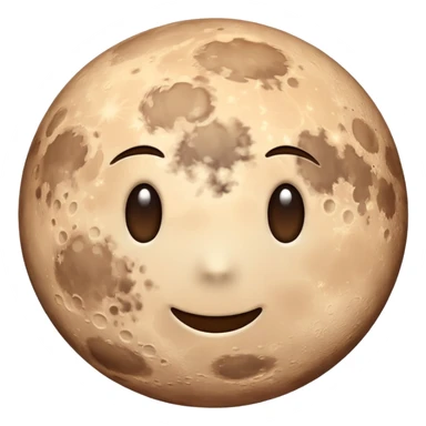 pastel brown moon sticker
