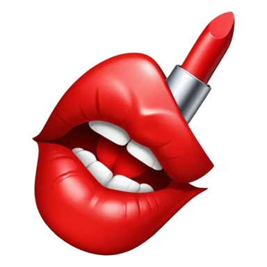 Lipstick mark kiss sticker