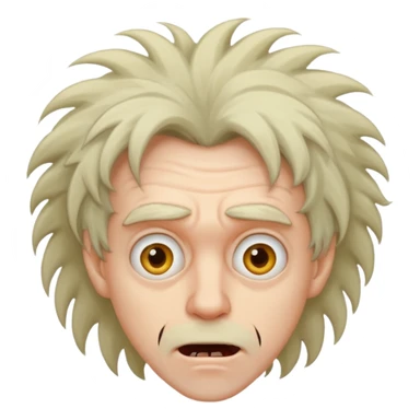 crazy man looking weird with wild expression sticker