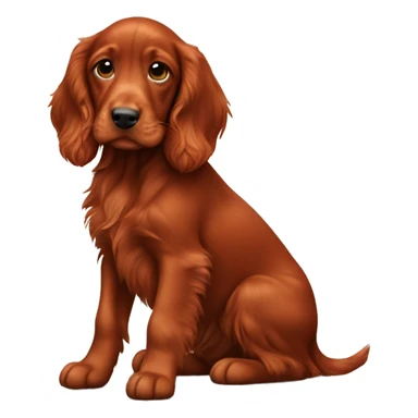 Mini red setter puppy  sticker