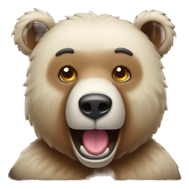 bear with x eyes and tongue out like it’s not alive sticker