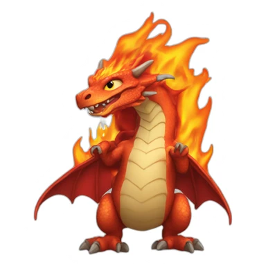 Dracaufeu qui crache du feu sticker