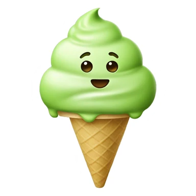 Matcha ice cream sticker