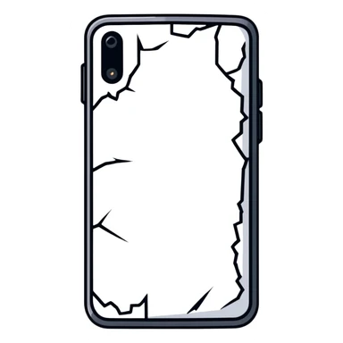 cracked smartphone screen sticker
