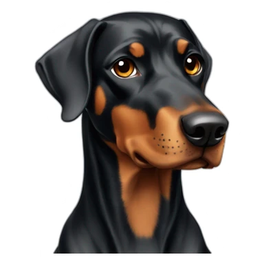 dog dobermann sticker