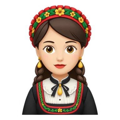 woman wearing traditional bunad sticker