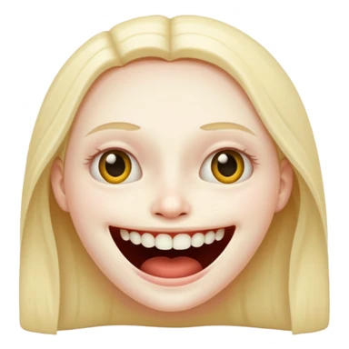 creepy long smile sticker