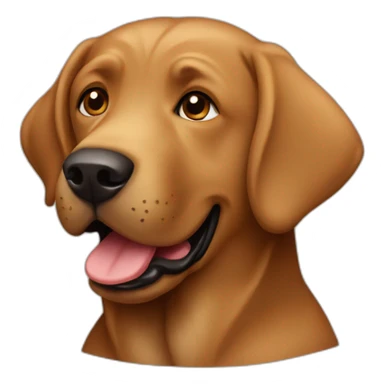 brown labrador drinking beer sticker