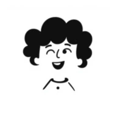 black and white doodle style hand drawn portrait of a child boy's face sticker