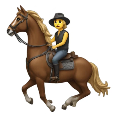 Chat sur un cheval sticker