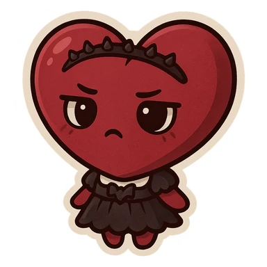 Goth red object sticker
