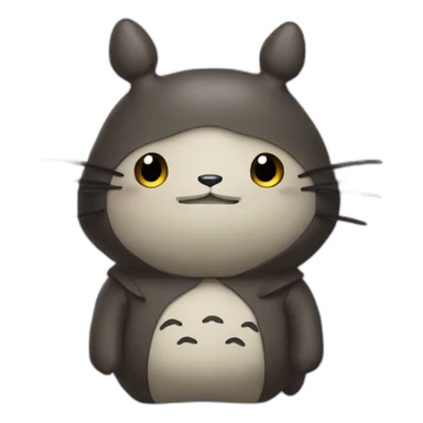 Brune dans un costume de Totoro sticker