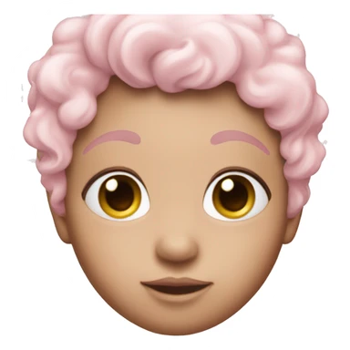 A light baby pink hear with little silver sparkles  sticker