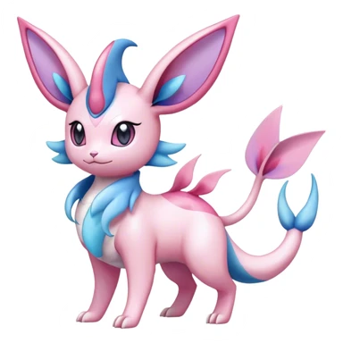Shiny Cute Milotic-Sylveon-Espeon-Vaporeon-Dragonair-Pokémon-hybrid-fusion full body sticker