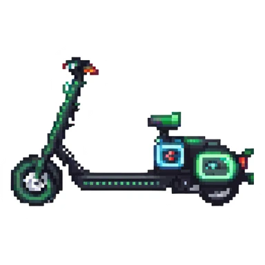 electric scooter with battery indicator sticker