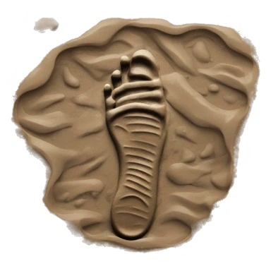 human shoeprints in the mud  sticker