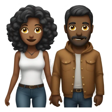 Halloween costume couple  sticker