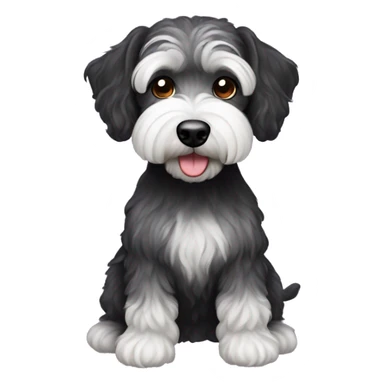 black schnoodle sticker