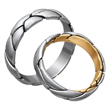 2 smashed wedding ring sticker